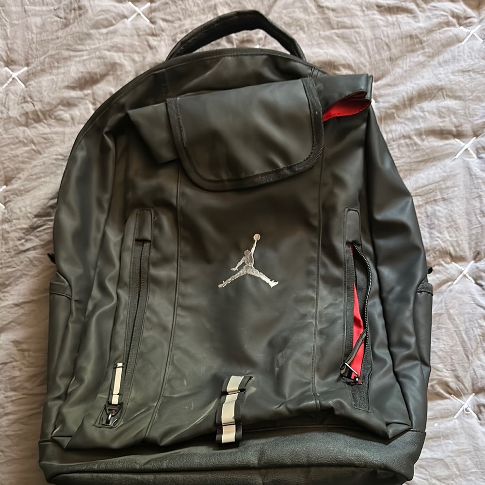 Jordan Black Backpack with Red Details